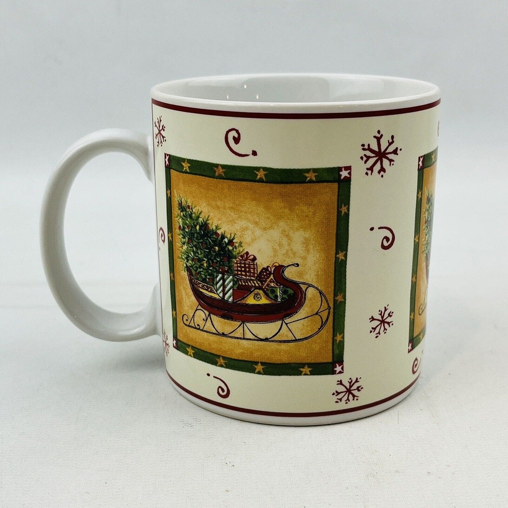 Sakura‎ Happy Holidays Christmas Sleigh Mug Gracey Knight